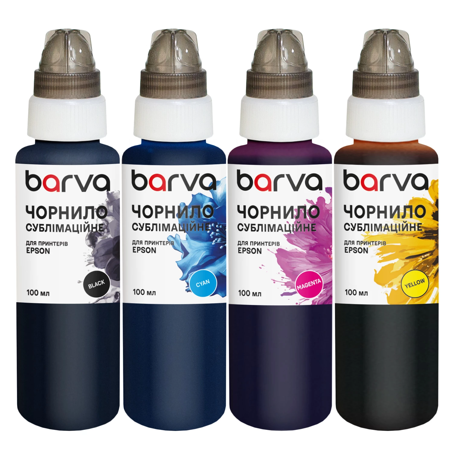 Комплект сублимационных чернил для настольных принтеров Epson 6х100 мл, BK/C/M/Y/LC/LM Barva (SUB-100-2MP), фото №:2