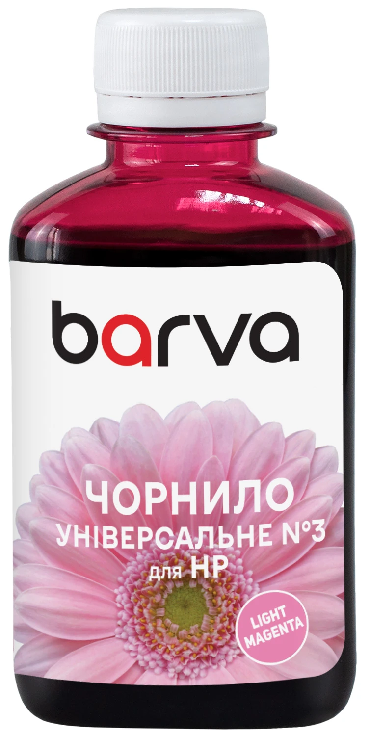Чорнило для HP універсальне №3 1 л, водорозчинне, світло-блакитне Barva (HU3-971), фото №:2