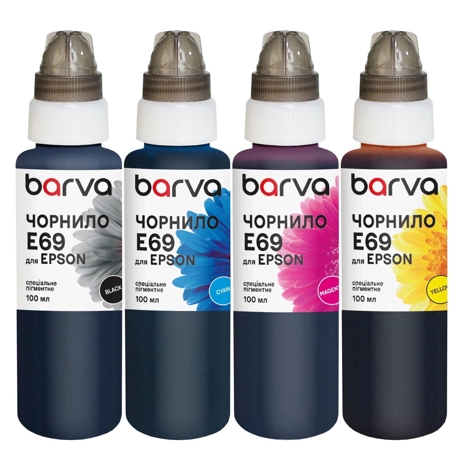Комплект чернил для Epson T40D/T41F специальные 4x100 мл, пигментные, BK/C/M/Y Barva (ET41-100-MP)
