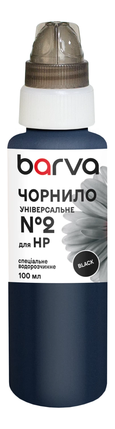 Чернила для HP универсальные №2 100 мл, водорастворимые, черные Barva (HU2-360e)