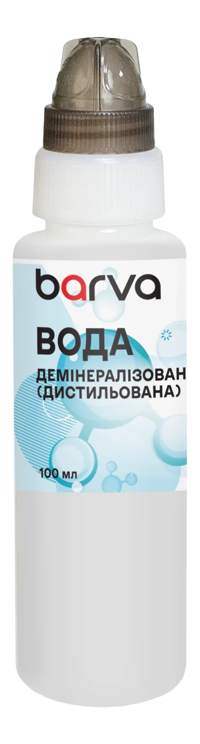 Вода демінералізована для промивання картриджів та друкуючих голівок 100 мл Barva (F5-H2O-100)