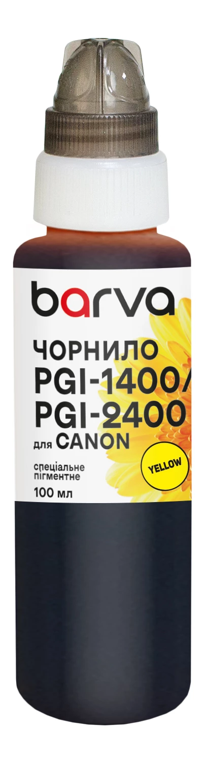 Чернила для Canon PGI-1400/PGI-2400 Y специальные 100 мл, пигментные, желтые Barva (C1400-927)